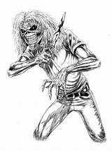 Maiden Iron Eddie Deviantart Coloring Metal Heavy Stabby Pages Drawings Megadeth Tattoo Rock Eddy Colouring Band Posters Bands Head Outline sketch template
