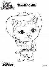 Callie Coloring Pages Disney Sheriff Junior Dibujos Para Colorear Kids Sherrif Oso Agent Special Birthday Printable Books Fun Wild West sketch template