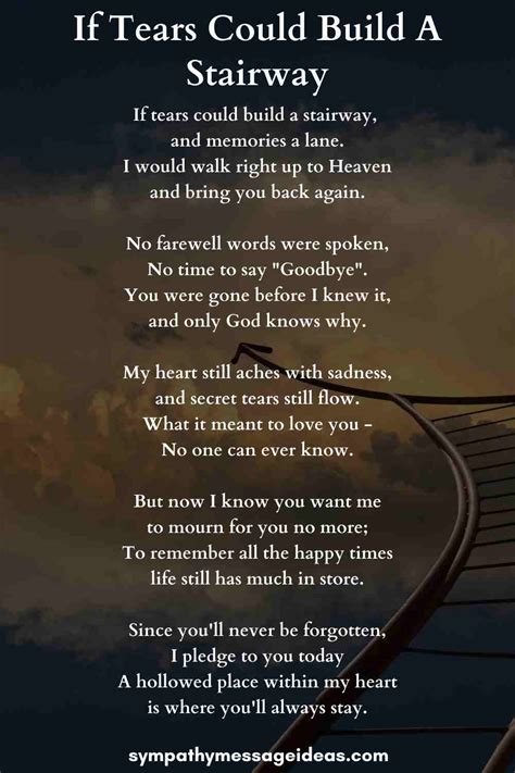 moving funeral poems  dads sympathy message ideas