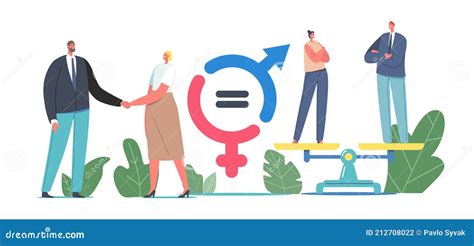 Gender Sex Equality And Balance Concept Male And Female Business