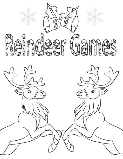 printable reindeer games coloring page mama likes