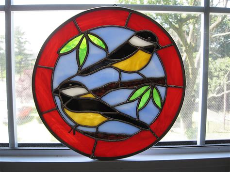 Chickadee Stained Glass
