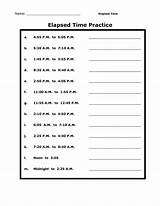 Elapsed Time Worksheets Printable Via sketch template