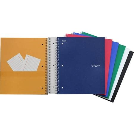 star wirebound  subject notebook    inches  sheets pages college ruled