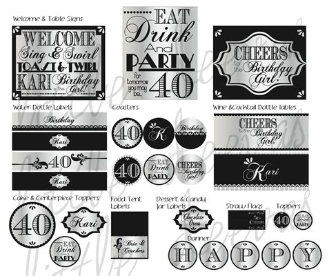 birthday  printable signs invitation design blog