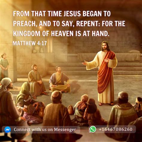 Matthew 4 17 Repent For The Kingdom Of Heaven Is At Hand Bible Quote
