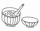 Coloring Pages Sushi Misoshiru Dish Rice Chicken Coloringcrew Template sketch template