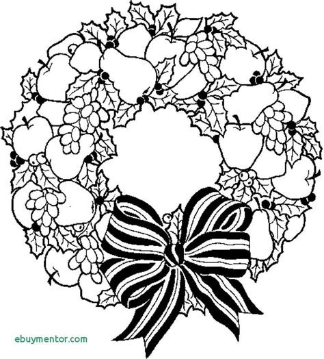 pretty picture  christmas wreath coloring pages albanysinsanity