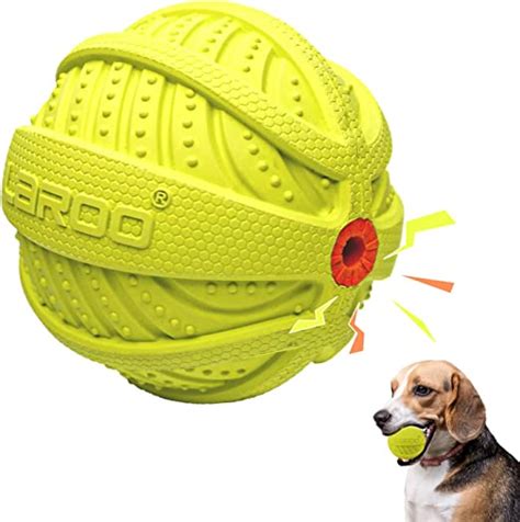 pet supplies laroo squeaky dog ball toydurable natural rubber squeaker ball throwing training