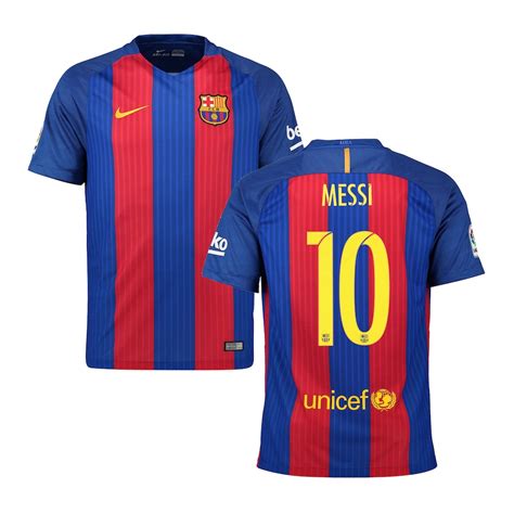 Nike Lionel Messi Barcelona Youth 2016 17 Home Replica Jersey