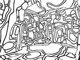 Coloriage Dubuffet sketch template