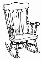 Chair Rocking Illustrations Clip Vector Stock sketch template