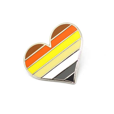 prideoutlet lapel pins bear pride heart lapel pin