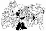 Coloring Megaman Pages Man Mega Dimensions Chart Deviantart Characters Size Rock sketch template