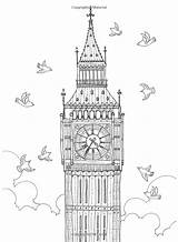 Coloring Europe London Landmarks Pages Choose Board Charming Amazon Sketch Template sketch template