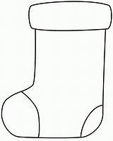 Stocking Christmas Coloring Pages Simple Kids sketch template