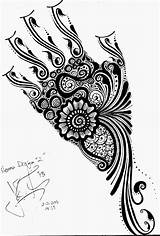 Mehndi Getdrawings Drawing Henna sketch template
