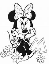 Minnie Mouse Coloring Pages Disney Printable Colouring Mickey Kids Worksheets sketch template