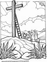 Jesus Crucifixion Tekening Van Kiezen Bord Cross Kleurplaten sketch template