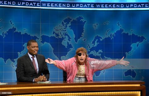 Michael Che With Cecily Strong As Cathy Anne At The Update Desk On