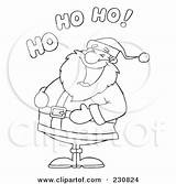 Ho Laughing Outline Santa Coloring Illustration Royalty Clipart Text Toon Hit Rf 2021 sketch template