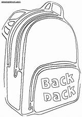 Backpack Coloring Pages Print Backpack1 Stuff sketch template