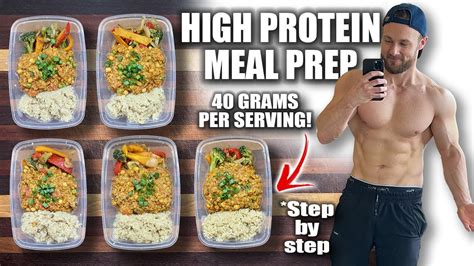 high protein vegan meal prep quick easy soy  youtube