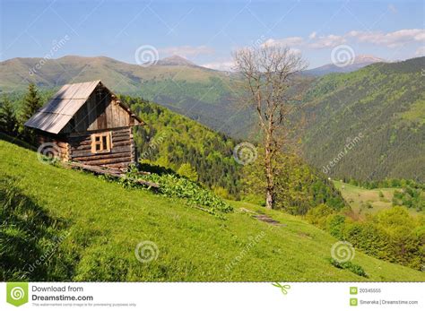 small house   hillside stock image image  pasture