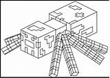 Minecraft Coloring Pages Spider Colouring Print sketch template