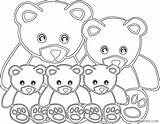 Bear Coloring Family Coloring4free Related Posts sketch template
