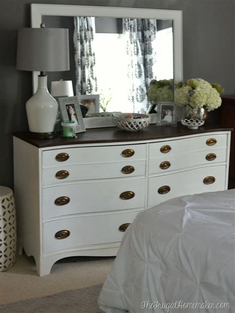 painted dresser  mirror makeover master bedroom furniture