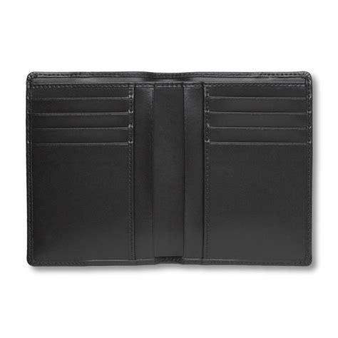 pineider milano  black vertical mens coat wallet  black calfskin