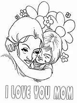 Coloring Hug Moms sketch template