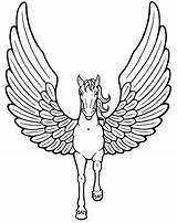 Mythical Coloring Pages Creature Print Printable Creatures Clip Unicorn Drawings Pegasus Horse sketch template
