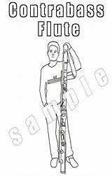 Flute Digital Coloring Pages sketch template