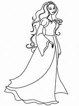 Coloring Pages Princess Pretty Girl Irish Book Popular sketch template