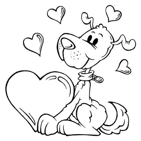 valentines day puppy love coloring pages  kids bal printable