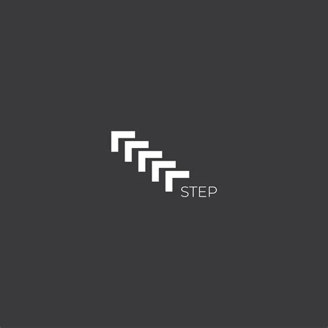 stair   design  logo   called step logo minimalista poster design