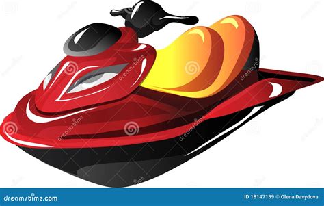 cartoon jet ski royalty  stock images image