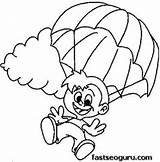 Skydiving Coloring Pages Children Print Printable Colouring Kids Airplanes Getcolorings sketch template