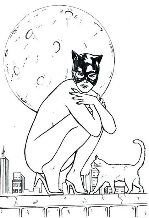 catwoman coloring pages  getdrawings