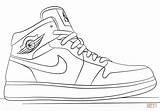 Coloring Jordan Pages Shoes Nike Printable Sneakers Popular sketch template