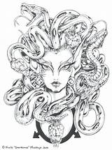 Coloring Medusa Pages Mythical Creatures Mythology Greek Drawing Tattoo Creature Magical Myth Drawings Color Getdrawings Head Google Bonny Indifferent Gorgona sketch template