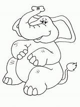 Coloring Pages Animals Elephants sketch template