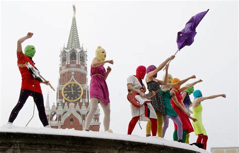 Members Of The Russian Radical Feminist Group ‘pussy Riot’ Stage A