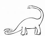 Coloring Brontosaurus Pages Clipart Dinosaur Printable Library sketch template
