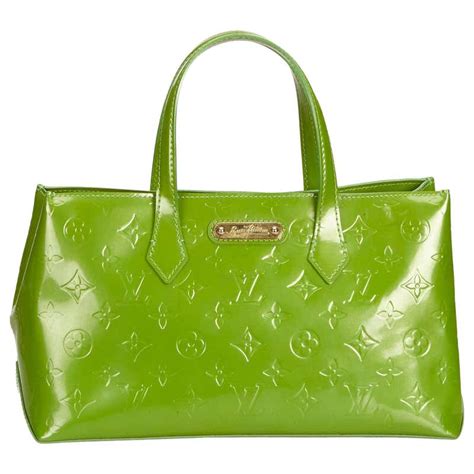 louis vuitton green vernis wilshire pm for sale at 1stdibs