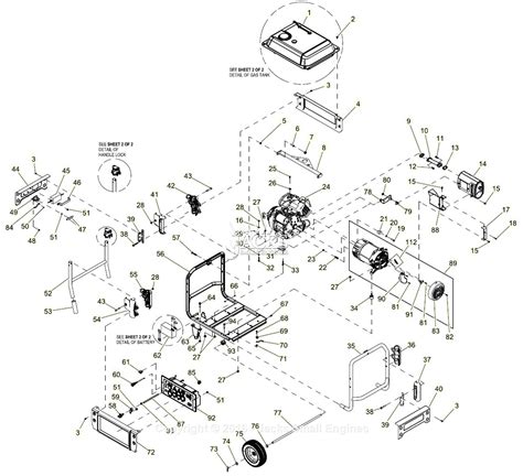 generac 0059310 xp8000e parts diagram for full assembly
