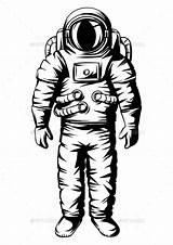 Astronaut Spaceman Diver Artistic Graphicriver sketch template