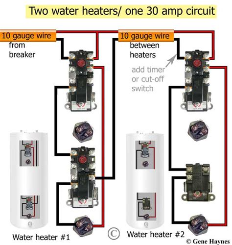 electric water heater thermostat wiring diagram